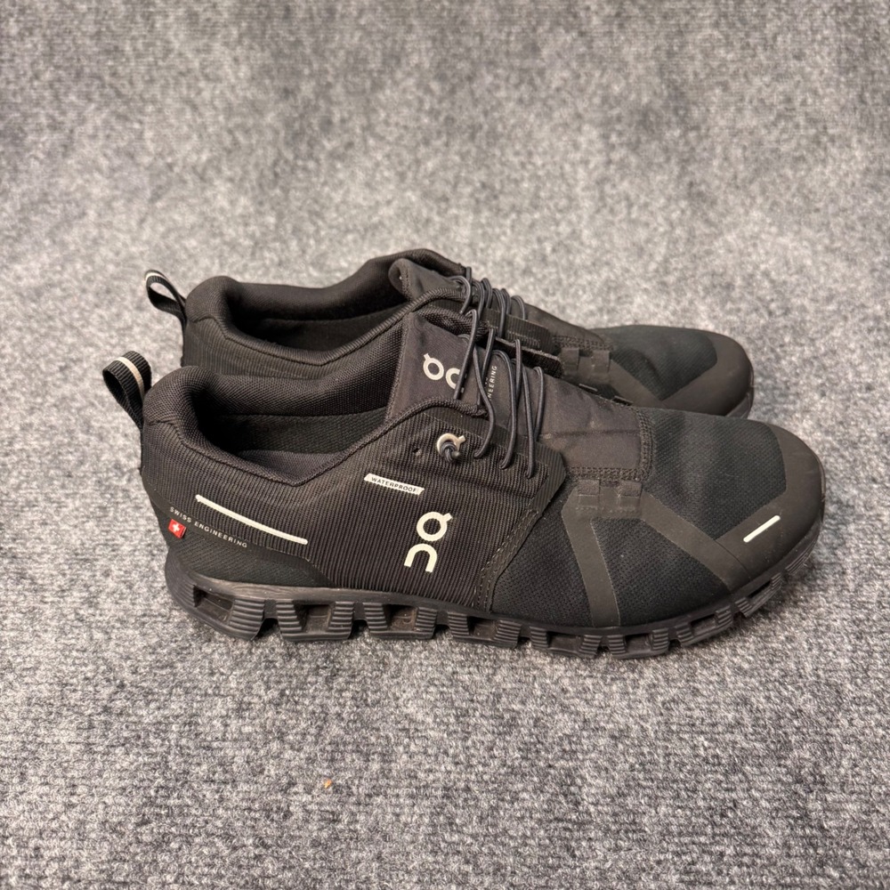 Women's On Cloud Waterproof Running Shoes Black 10.5 All Black Athletic